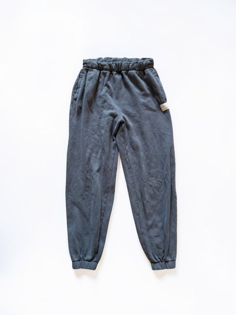 Hollister Gray Jogger Sweatpants XS Adjustable Rise Cozy Fleece Lounge